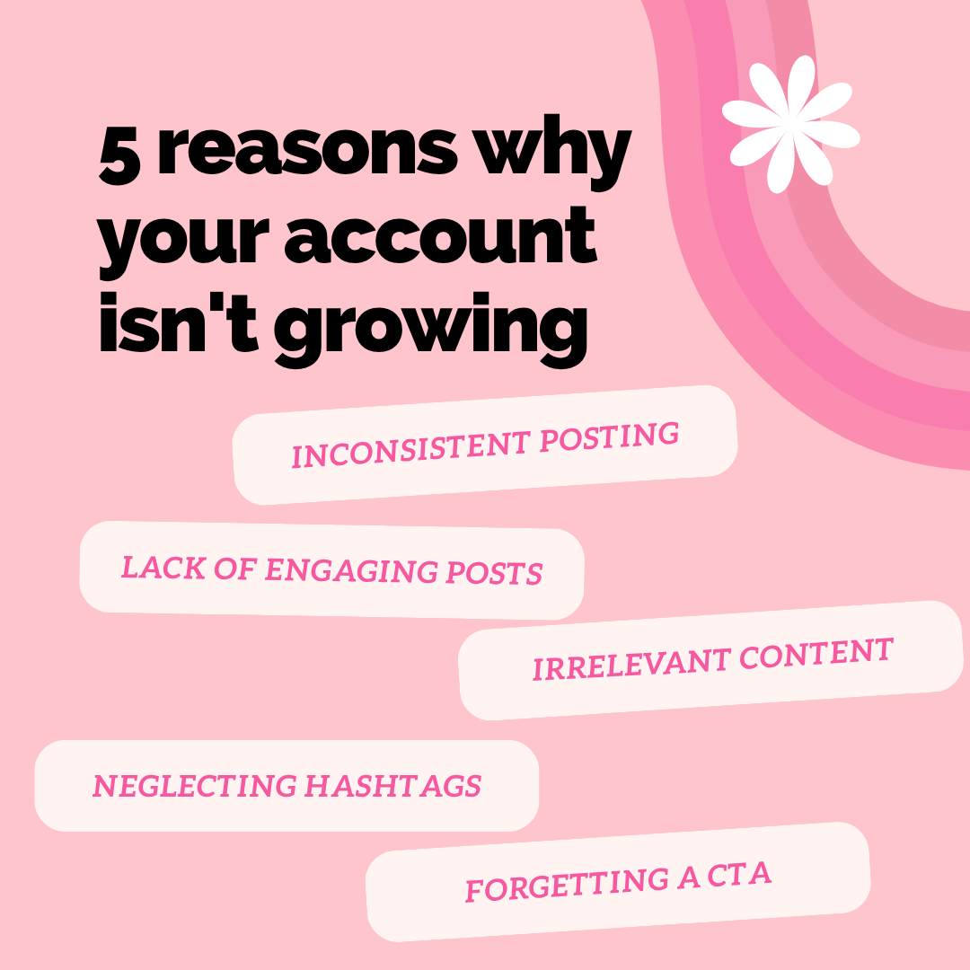 Post example: 5 reasons why your Instagram account is not growing